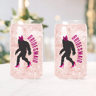 Aangepaste bruids partij gunst Chic Sassy Sasquatc Blikvorm Glas