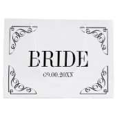 Aangepaste bruids partij huwelijkscadeau tas voor  groot cadeauzakje (Achterkant)