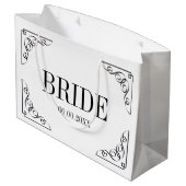 Aangepaste bruids partij huwelijkscadeau tas voor  groot cadeauzakje (Achterkant Gekanteld)
