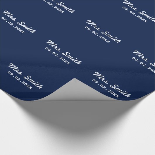 Aangepaste bruidsbruiloft cadeaupapier (Hoek)