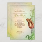 aangepaste bruidsdoucheuitnodiging kaart (Voorkant / Achterkant)