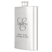 Aangepaste bruidsfeest | Chic Script Wedding Keeps Heupfles (Links)