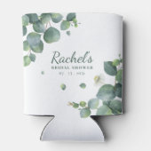 Aangepaste bruidsfeest decoratie met eucalyptusgro blikjeskoeler (Achterkant)