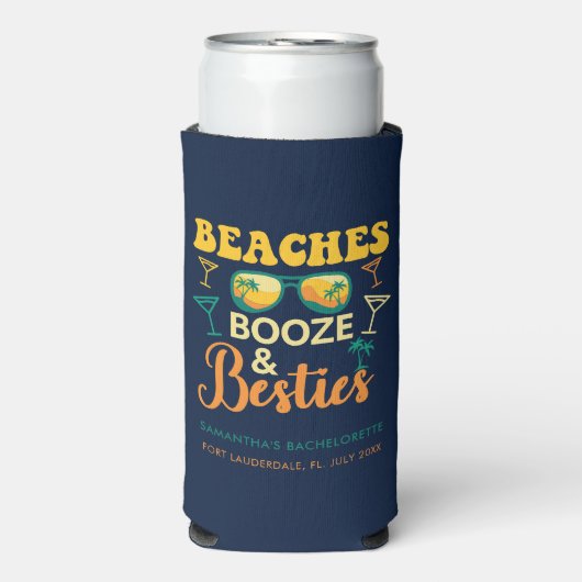Aangepaste Bruidsfeest Stranden Drankjes Beste Vri (Seltzer Voorkant)