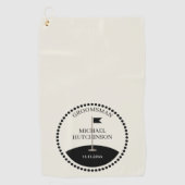 Aangepaste Bruidsjonker Golfhanddoek (Voorkant)