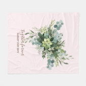 Aangepaste bruidsmeisje bruiloftsgeschenken groen fleece deken (Voorkant (Horizontaal))