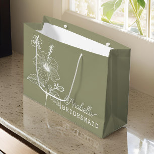 Aangepaste Bruidsmeisje Gift Bag, Bachelorette Gif Groot Cadeauzakje