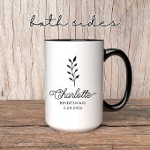 Aangepaste bruidsmeisjesmok, aandenken aan vrijgez koffiemok