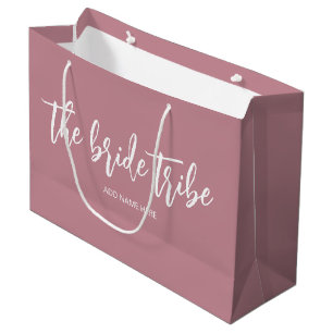 Aangepaste Bruidsstam Stof Roze Bruiloft Groot Cadeauzakje