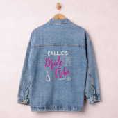 Aangepaste bruidsstam vrijgezellenfeest denim jacket (Hangar)
