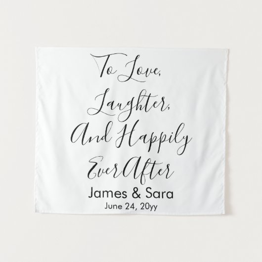 Aangepaste bruiloft achtergrond Afbeelding Afbeeld Wandkleed (Voorkant (horizontaal))