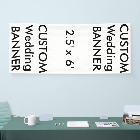 Aangepaste bruiloft banner 2.5 'x 6' (Beurs)