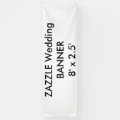 Aangepaste bruiloft Banner 8' x 2,5' (Verticaal)