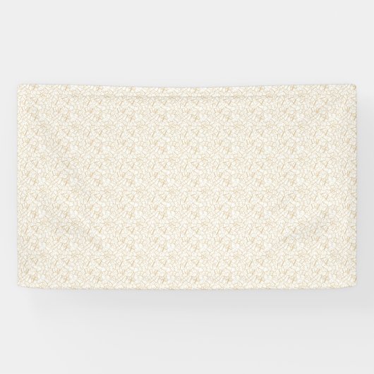 Aangepaste bruiloft banner | Elegante gouden lijne (Horizontaal)