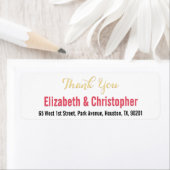 Aangepaste bruiloft Bedankt Je retouradres Label (Insitu)