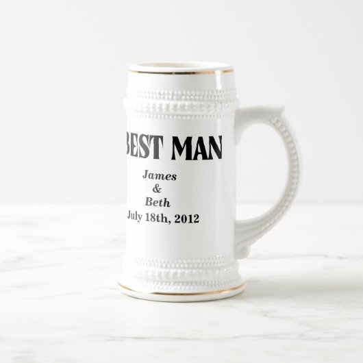 Aangepaste bruiloft Beste man Beer Stein Bierpul (Rechts)