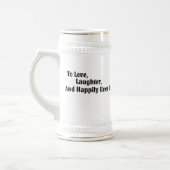 Aangepaste bruiloft Beste man Beer Stein Bierpul (Links)