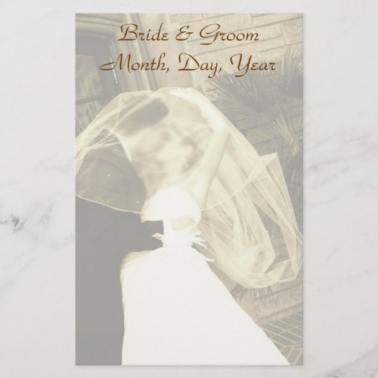 Aangepaste bruiloft briefpapier (Voorkant)