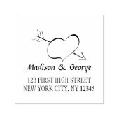 Aangepaste bruiloft bruid bruidegom naam Pijl lief Zelfinktende Stempel (Design)