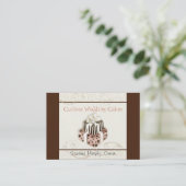 Aangepaste bruiloft Cake Modern Dot Stripe Swirls Visitekaartje (Staand voorkant)