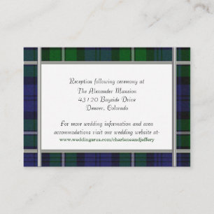 Aangepaste bruiloft-creditcard informatiekaartje