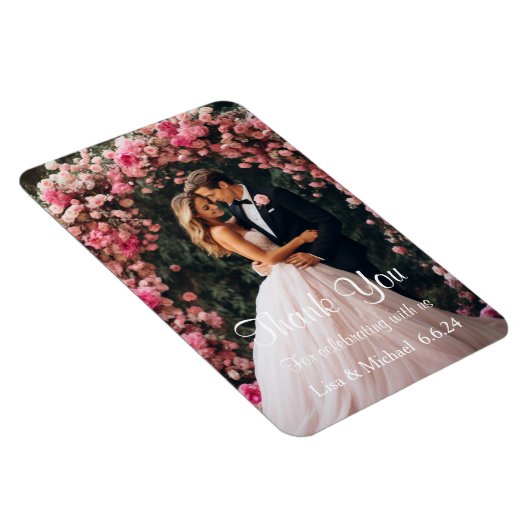 Aangepaste bruiloft dank u magneet (Rechterzijde)