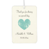 Aangepaste bruiloft dank u voor auto luchtverfriss luchtverfrisser (Voorkant)