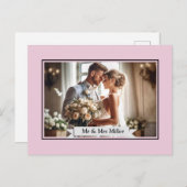 Aangepaste bruiloft foto aankondiging Briefkaart (Voorkant / Achterkant)