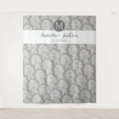 Aangepaste bruiloft foto-achtergrondvideo Groom Mo Wandkleed (Voorkant)