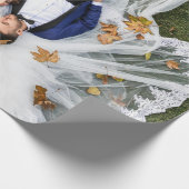 Aangepaste bruiloft foto cadeaupapier (Hoek)
