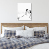 Aangepaste bruiloft foto en Lyrics Canvas Art (Insitu (Slaapkamer))