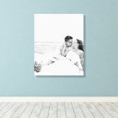 Aangepaste bruiloft foto en Lyrics Canvas Art (Insitu (Houten vloer))