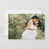 Aangepaste bruiloft foto handlettering watermerk bedankkaart (Achterkant)