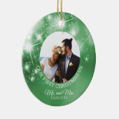 Aangepaste bruiloft foto keramisch ornament (Rechts)