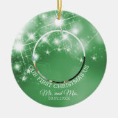 Aangepaste bruiloft foto keramisch ornament (Voorkant)