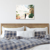 Aangepaste bruiloft foto lang landschap canvas afdruk (Insitu (Slaapkamer))