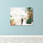 Aangepaste bruiloft foto lang landschap canvas afdruk (Insitu (Houten vloer))