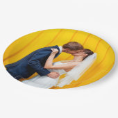 Aangepaste bruiloft foto papieren bordje (Gekanteld)