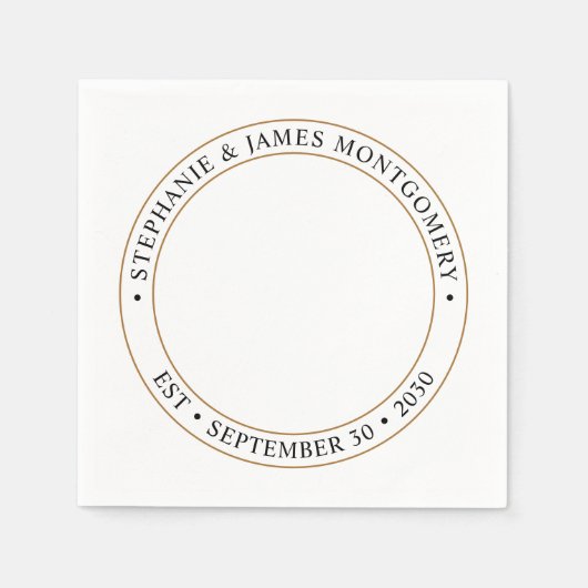 Aangepaste bruiloft foto servet (Voorkant)