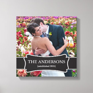 Aangepaste bruiloft foto verpakt canvas afdruk