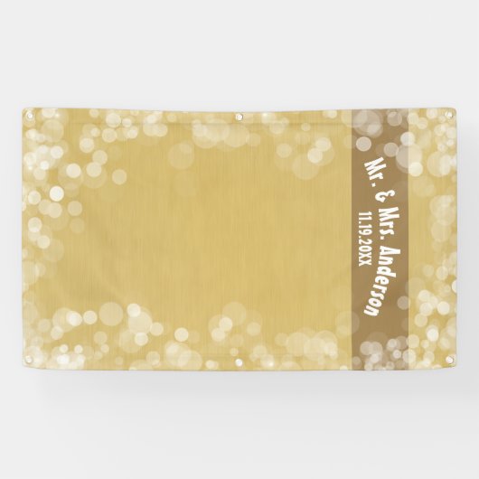 Aangepaste bruiloft fotocabine achtergrond Mr. & M Spandoek (Horizontaal)