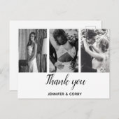 Aangepaste, bruiloft foto's, dank u. briefkaart (Voorkant / Achterkant)