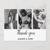 Aangepaste, bruiloft foto's, dank u. briefkaart (Voorkant)