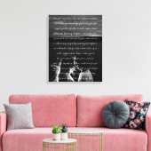 Aangepaste bruiloft foto's en stemlinksafdrukken canvas afdruk (Insitu (Woonkamer))