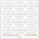 Aangepaste bruiloft Gast Adres Label Shaped (Vel)