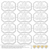 Aangepaste bruiloft Gast Adres Label Shaped (Voorkant)