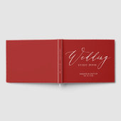 Aangepaste bruiloft gastenboek met Fancy script le (Volledig)