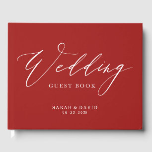 Aangepaste bruiloft gastenboek met Fancy script le