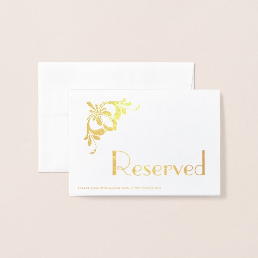 Aangepaste bruiloft gereserveerd folie kaarten (Met envelop)