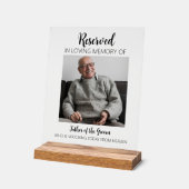 Aangepaste bruiloft gereserveerd in Loving Memory  Acryl Bord (Hoek)